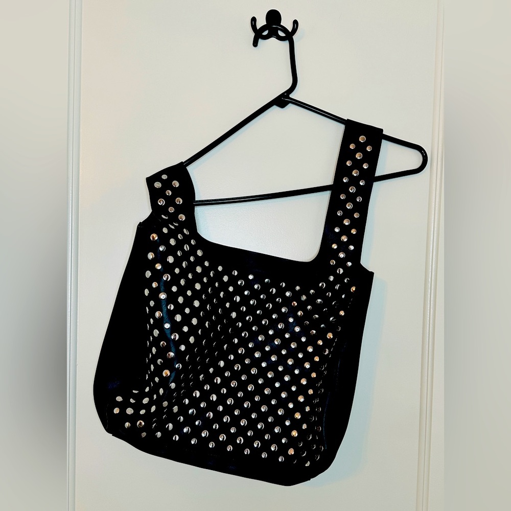 Topshop Studded Grab Shoulder Bag